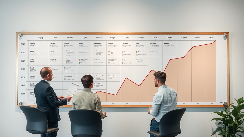 business scaling solutions business consultants discussion growth trajectories wall chart pitfalls