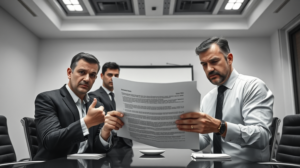 hiring a fractional cmo concerned executives questionable contract review conference room