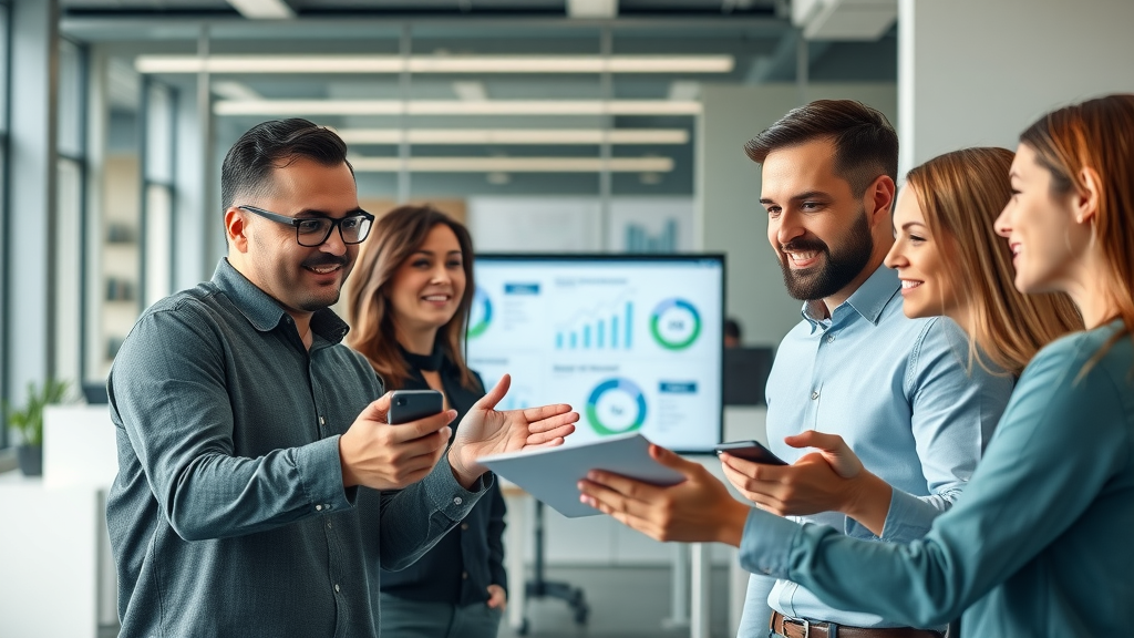 Visionary CMO analyzing global marketing trends in futuristic business setting. benefits of fractional cmo, marketing leadership trends.