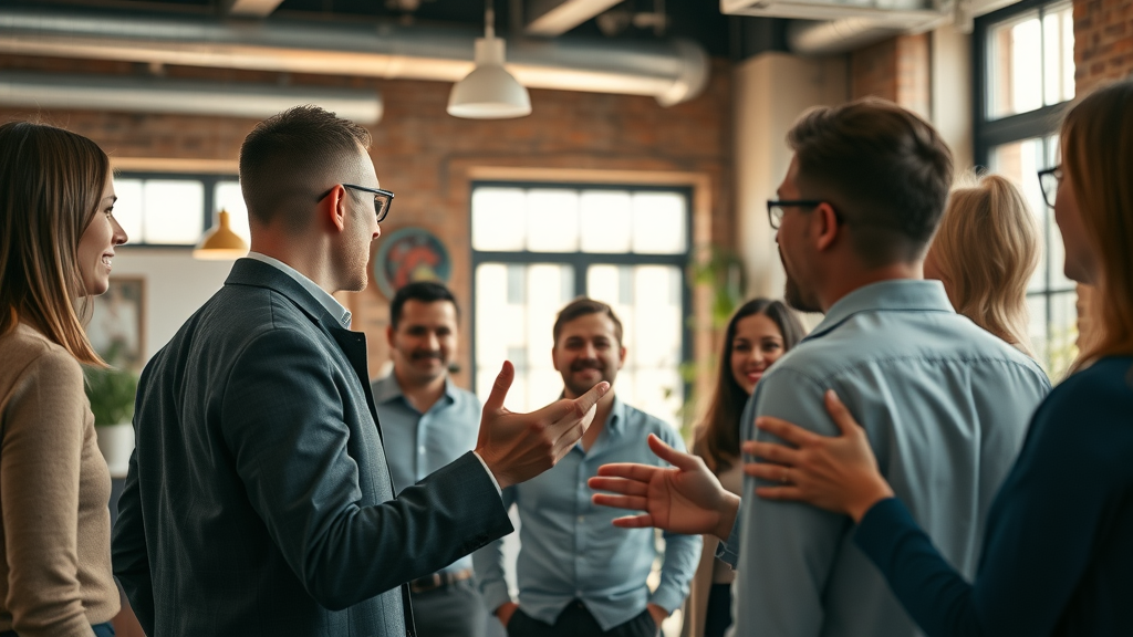 Good fractional CMO core skills confident senior marketer leading team huddle