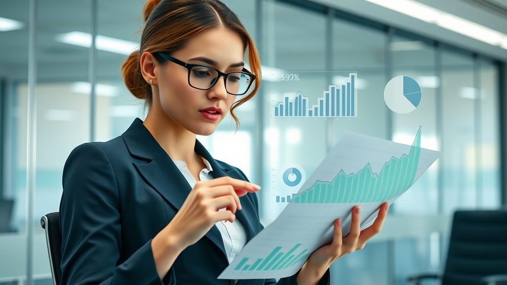 inspirational marketing strategy icons and diagrams, scalable marketing frameworks, businesswoman analyzing growth data