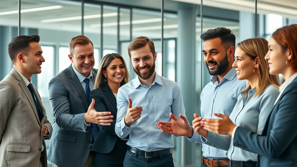 dynamic modern business team collaborating on digital marketing strategy in a modern office - digital marketing fractional cmo