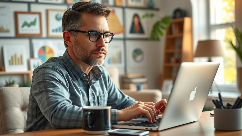 Expert fractional CMO working remotely, developing campaign strategy for scaling operations