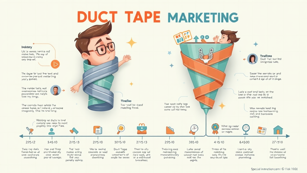 Infographic duct tape marketing vs traditional marketing, fractional CMO case studies, funnel comparison