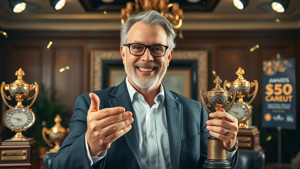 fractional chief marketing officer award-winning campaign results office with trophies