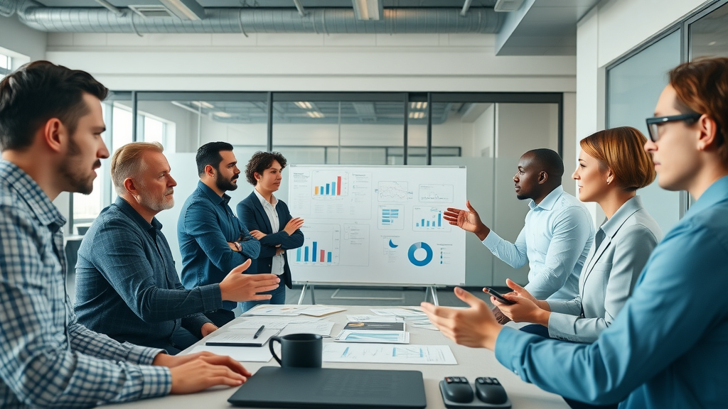 Corporate team mapping digital marketing strategy, fractional CMO service, executive marketing leadership