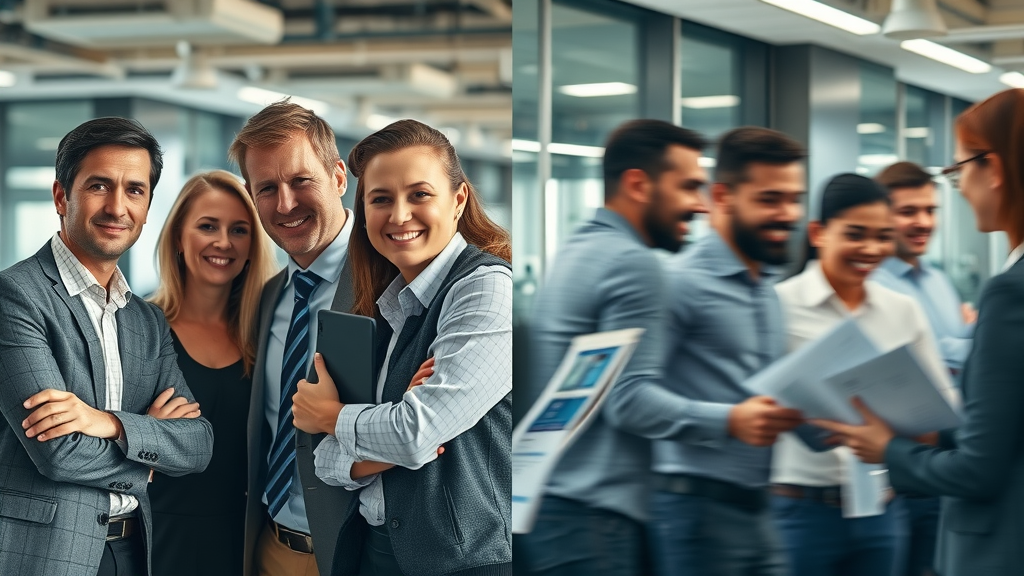 comparison of cohesive aligned marketing and sales team versus fragmented team