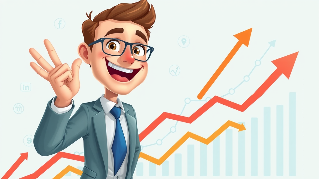 infographic showing business growth with fractional CMO services and upward metrics