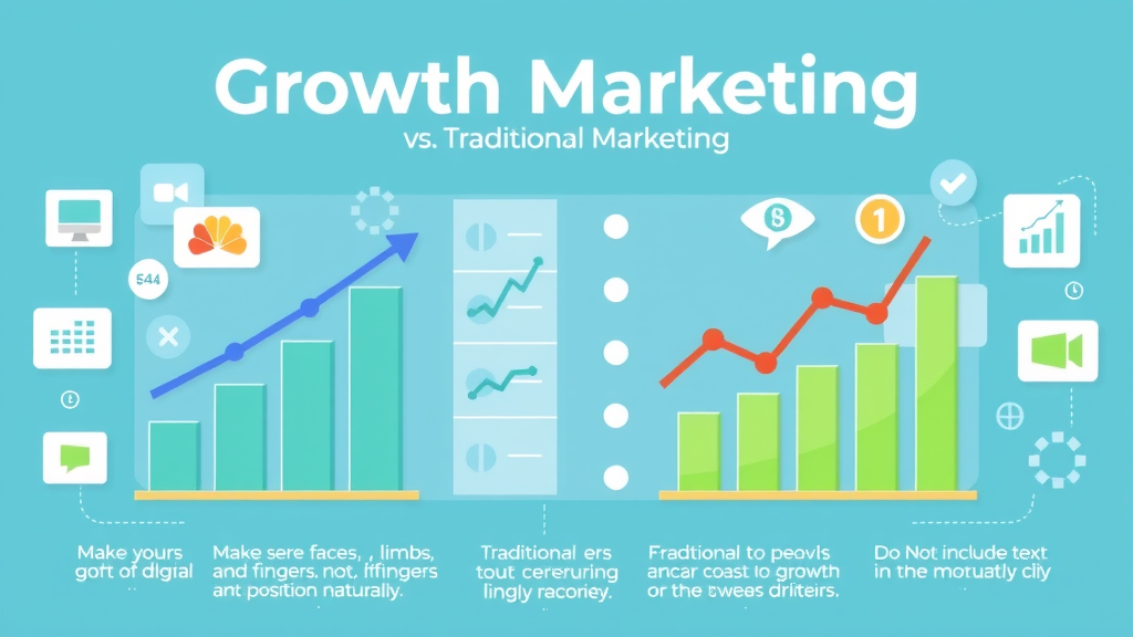 Infographic illustrating growth marketing vs traditional marketing for successful growth strategies