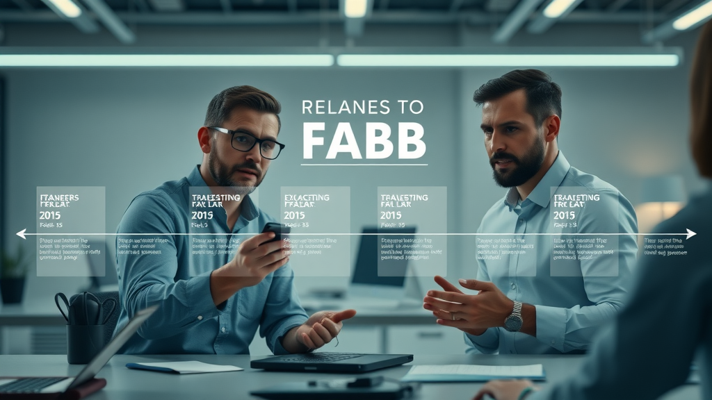 Evolution timeline showing transformation from FAB to FABB framework in marketing