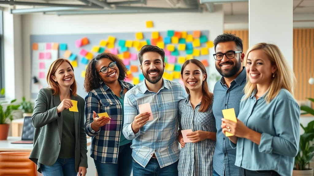 Optimistic marketing team and fractional CMO establishing clear objectives together