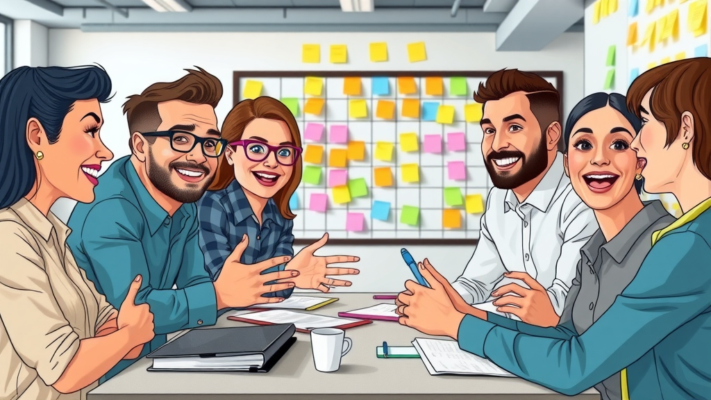 marketing team and fractional cmo - Unified team brainstorming new marketing strategies together