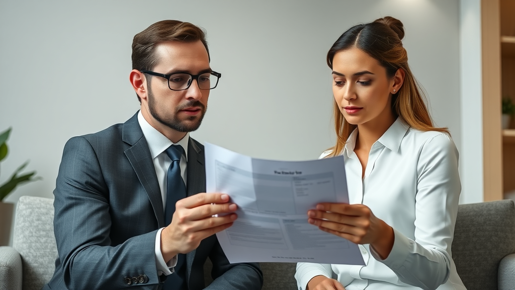Outsourced marketing leadership: HR professional interviewing marketing director candidate in modern office