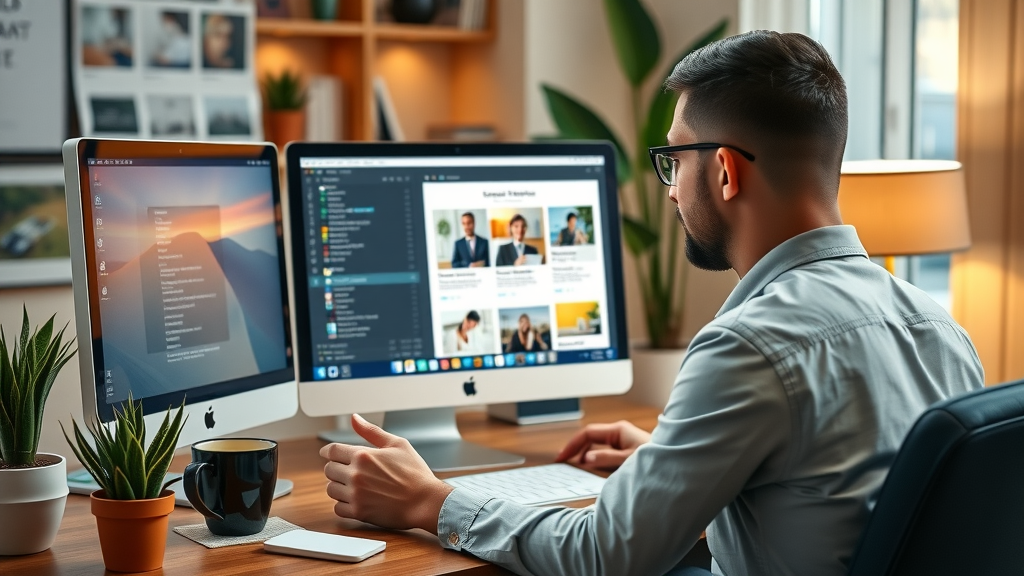 business email marketing campaign designed by small business owner on computer