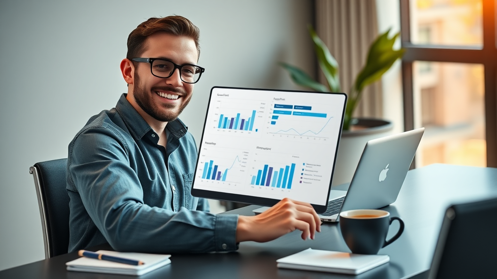 Marketing campaign dashboard analytics with marketing leadership outsourcing, business reviewing successful results