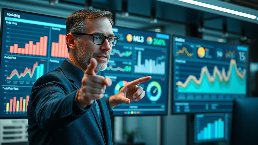marketing KPI dashboard for fractional CMO service results