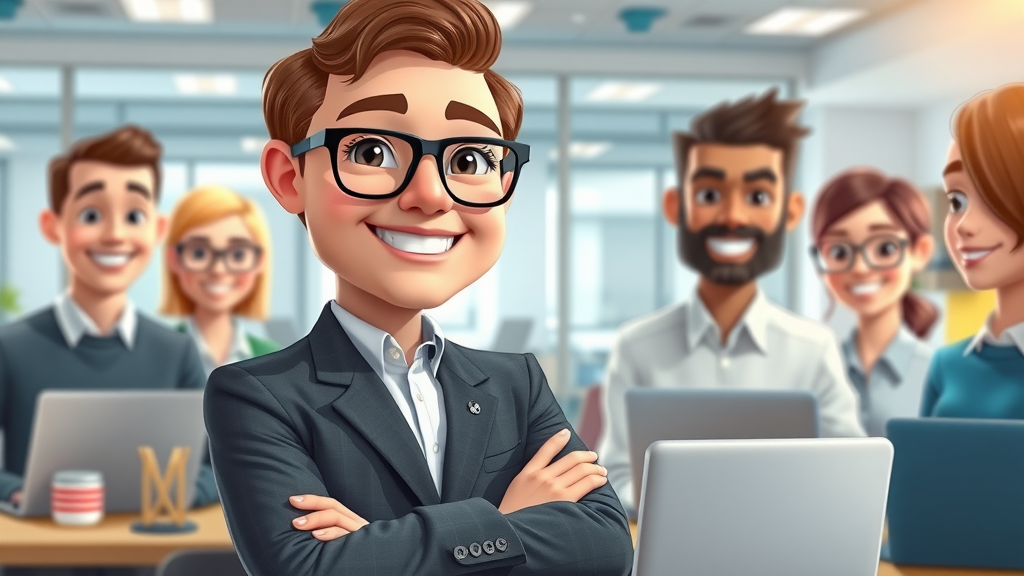 fractional chief marketing officer onboarding with new marketing team, digital office scene