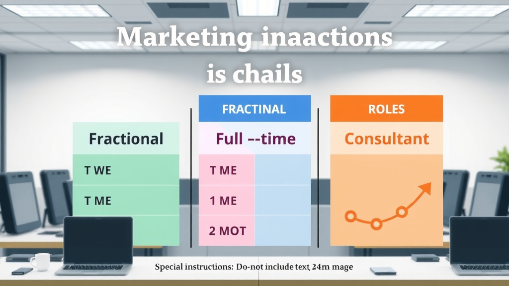 informative marketing comparison chart highlighting fractional cmo for startups options