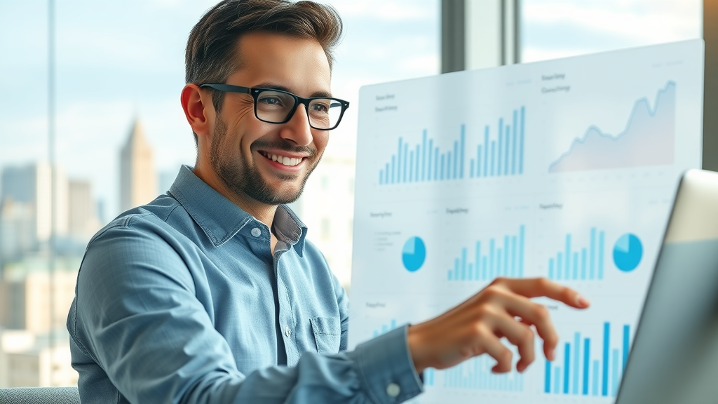 business analyst reviewing KPI dashboard for scaling business operations