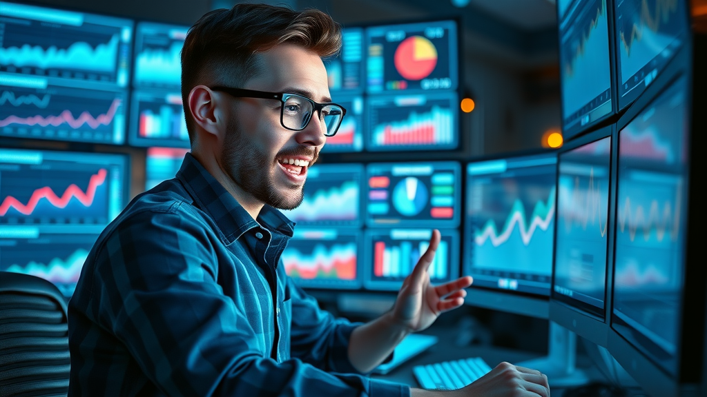 Digital marketer analyzing high-ROI campaign results for a growth strategy