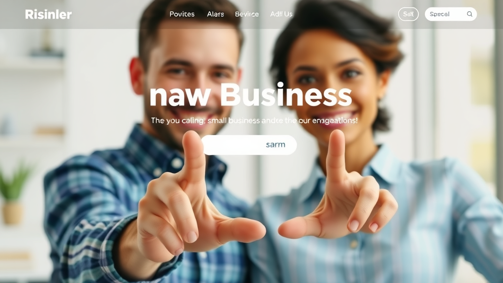 modern small business website homepage with engaging visuals and clear calls to action
